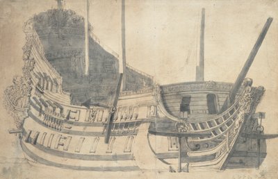 Portrét "Jaarsvelda", asi 1665 (grafit, šedá barva) od Willem van de the Elder Velde