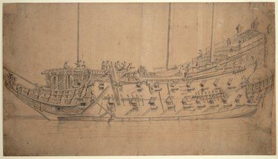 Portrét "Hannibala", asi 1659 (kresba) od Willem van de the Elder Velde