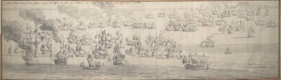 Bitva u Texelu (Kijkduin) od Willem van de the Elder Velde