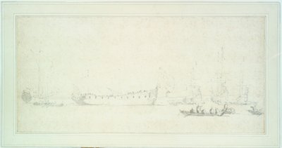 Der Stapellauf eines englischen Schiffes, wahrscheinlich die 