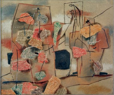 Dvě figurky, hřebenová příze od Willi Baumeister