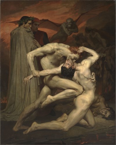 Francouzština:  Dante et Virgile Dante a Vergilius v pekle od William-Adolphe Bouguereau