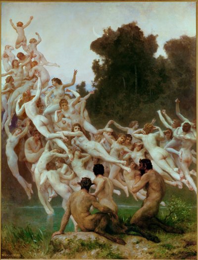 Krušinky - lesní nymfy (malba na dřevě) od William-Adolphe Bouguereau