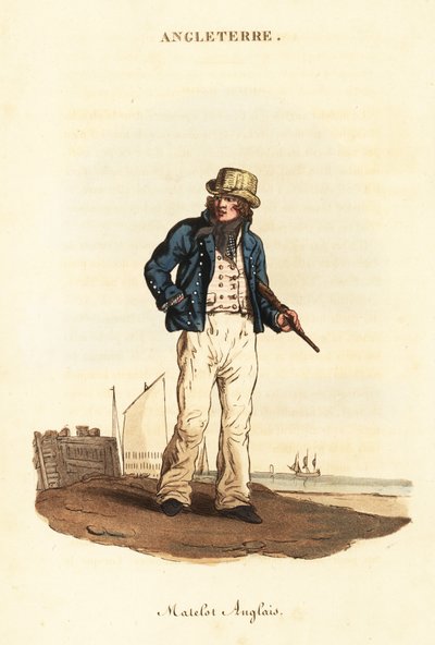 Britský námořník v námořnictvu lorda Nelsona od William (after) Alexander