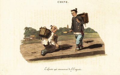 Čínské děti sbírají koňský hnůj od William (after) Alexander