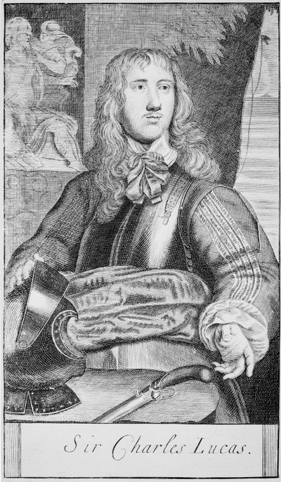 Sir Charles Lucas, cca 1645 (rytina) od William (after) Dobson