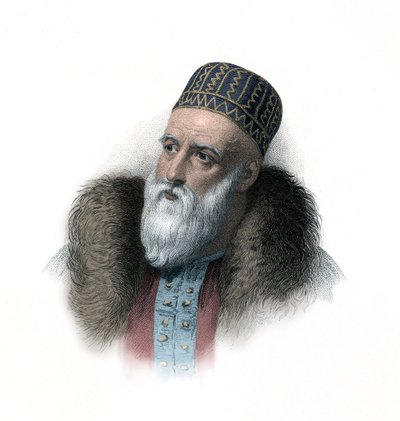 Ali Pacha / Paša, známý také jako "lev z Yanniny". od William (after) Finden