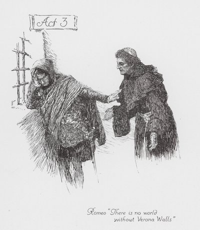 Shakespearův Romeo a Julie: (litografie) od William (after) Hatherell