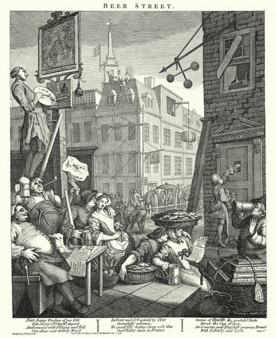 Beer Street (rytina) od William (after) Hogarth