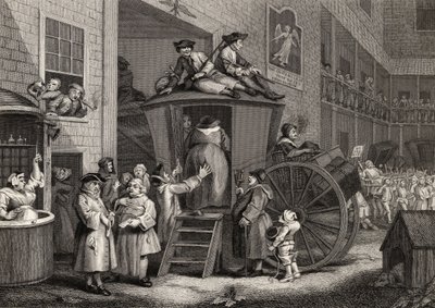 Country Inn Yard, vyrytý Timothym Engleheartem (1803-79) z 