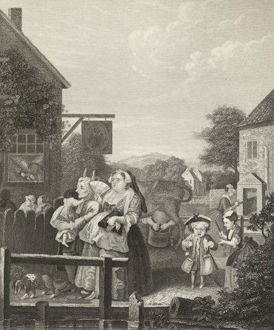 Večer - Londýn - od William (after) Hogarth