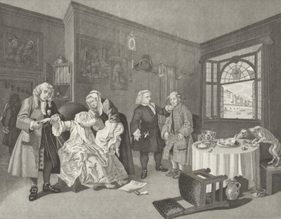 Manželství a la Mode od William (after) Hogarth