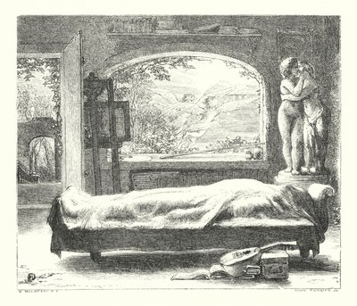 Opuštěný dům (rytina) od William (after) Mulready
