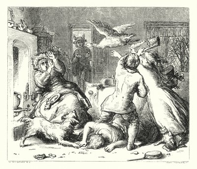 Husa (rytina) od William (after) Mulready