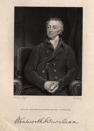 William Wentworth Fitzwilliam, 2. hrabě Fitzwilliam (1748-1833), vyryl R. Hicks od William (after) Owen