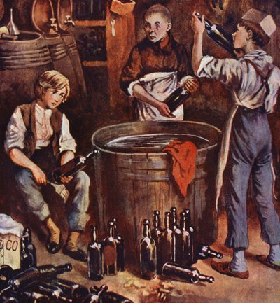 Chlapectví Davida Copperfielda (barevná litografie) od William (after) Rainey