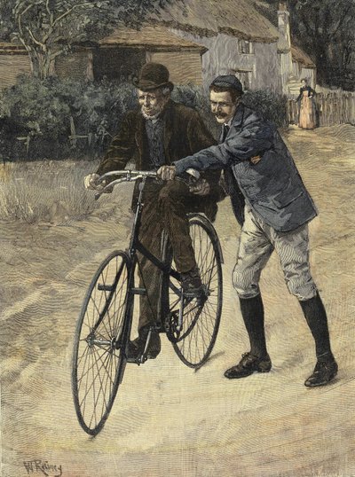 Učení starého táty“. Rytina z aquerelle W. Raineyho. 1893." od William (after) Rainey