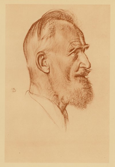 Portrét George Bernarda Shawa (litografie) od William (after) Rothenstein