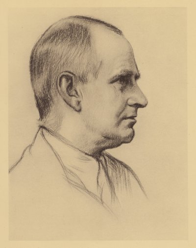 Portrét profesora A. S. Eddingtona (litografie) od William (after) Rothenstein