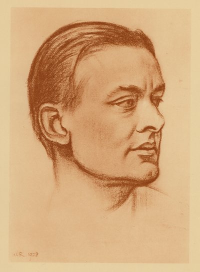 Portrét T. S. Eliota (litografie) od William (after) Rothenstein