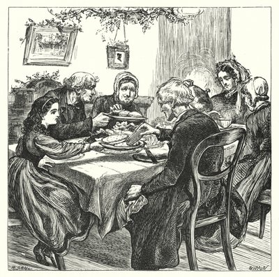 Vánoce v Workhouse (rytina) od William (after) Small