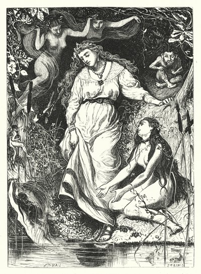 The Chase of the Siren (rytina) od William (after) Small