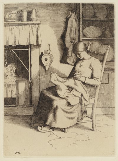 Bunyanův pokrok poutníka: Milost při práci (lept) od William (after) Strang