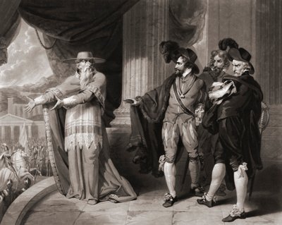 Francisco Jimenez de Cisneros odpovídá šlechticům. (tisk) od William (after) Ward
