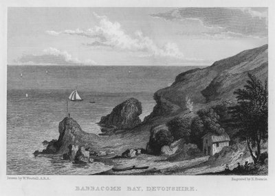 Babbacombe Bay, Devonshire (rytina) od William (after) Westall