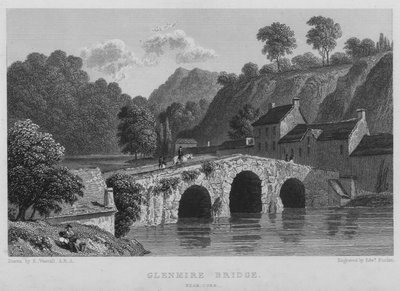 Glenmire Bridge, poblíž Corku (rytina) od William (after) Westall