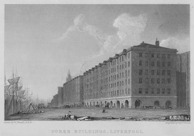 Goree Buildings, Liverpool (rytina) od William (after) Westall