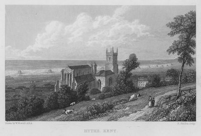 Hythe, Kent (rytina) od William (after) Westall
