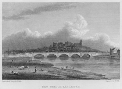 New Bridge, Lancaster (rytina) od William (after) Westall