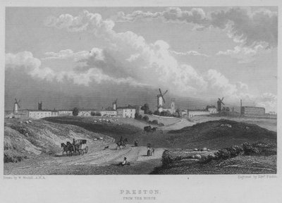 Preston, od severu (rytina) od William (after) Westall