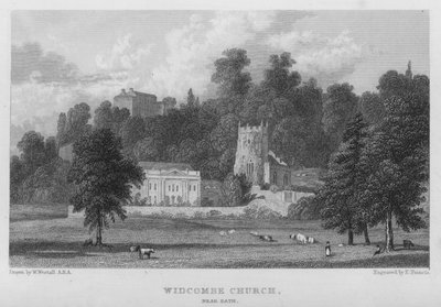 Widcombe Church, poblíž Bath (rytina) od William (after) Westall