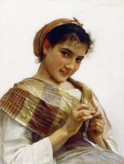 Bretonská dívka, 1889 od William Adolphe Bouguereau