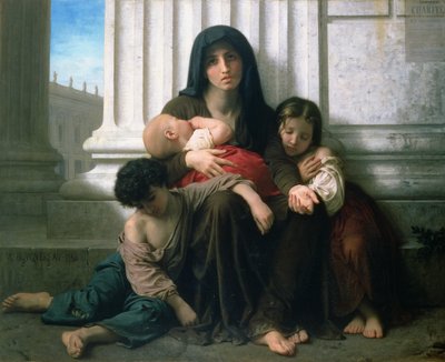 Charita nebo chudá rodina“, 1865 od William-Adolphe Bouguereau