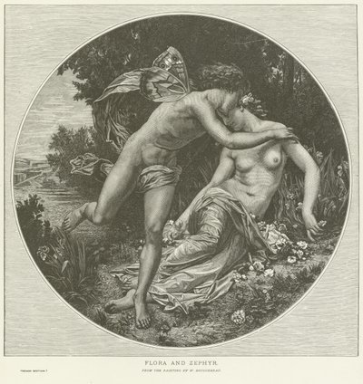 Flora a Zephyr od William Adolphe Bouguereau