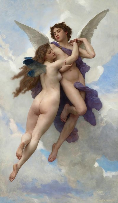Cupid and Psyche Amor and Psyche, 1889. od William Adolphe Bouguereau