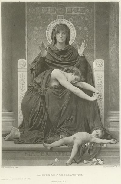The Consoling Virgin (rytina) od William Adolphe Bouguereau