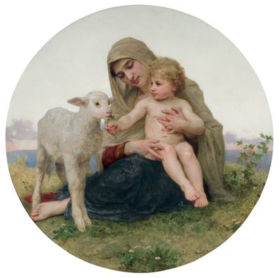 Panna s beránkem, 1903 od William-Adolphe Bouguereau