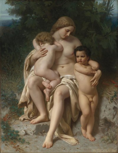 První hádka Kain a Ábel, 1861 od William-Adolphe Bouguereau