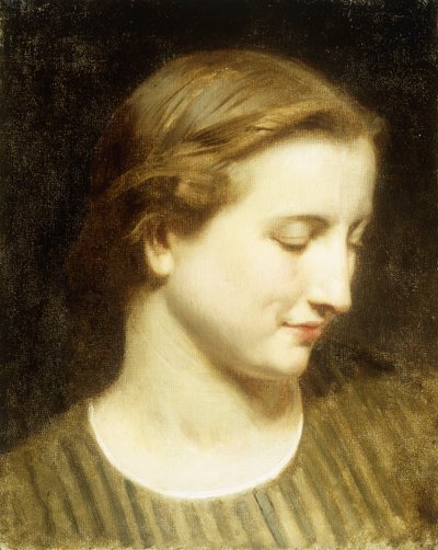 Žena v pruhovaných šatech od William Adolphe Bouguereau