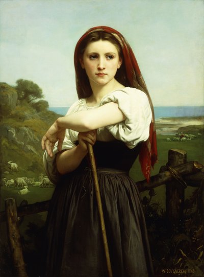 Mladá pastýřka; Jeune Bergere, 1868 od William-Adolphe Bouguereau
