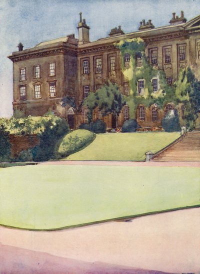 Čtverec před Worcester College (barevná litografie) od William Ainsworth Wildman