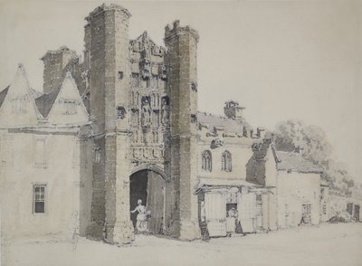 Biskupský palác, katedrála Wells od William Alexander
