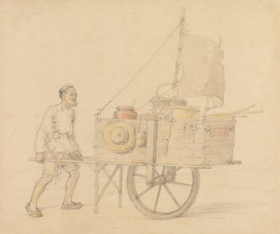 Čínský nosič s jeho Sail-Set Barrow od William Alexander