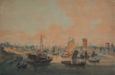 Čínské čluny velvyslanectví projíždějící propustem na Canal Grande od William Alexander