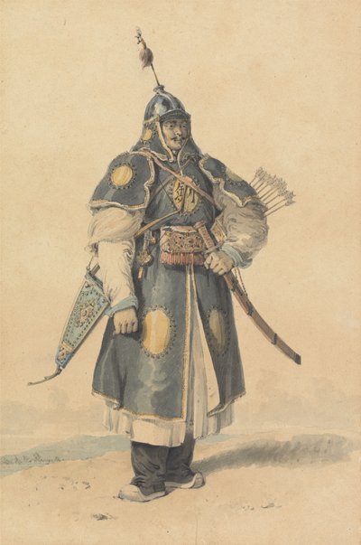 Portrét čínského vojáka od William Alexander