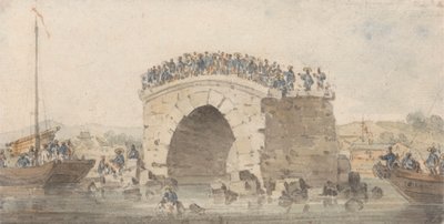 Pozůstatky mostu v San-Sien-Wey na Pei-Ho poblíž Tong-Tcheou, 15. srpna 1793 od William Alexander